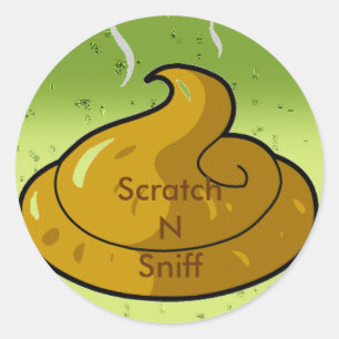 POOP CLASSIC ROUND STICKER