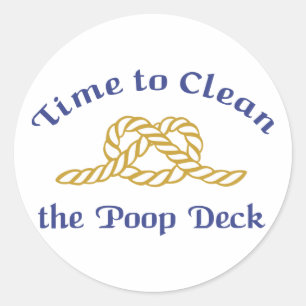 Poop Deck Classic Round Sticker