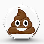 poop emoji acrylic award<br><div class="desc">poo emoticon cartoon anime art trendy hipster brown white funny gag joke emojis</div>