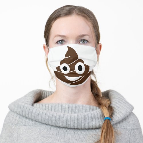 Poop Emoji Adult Cloth Face Mask