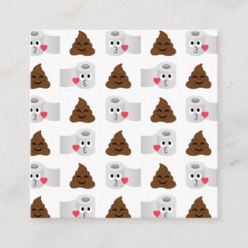 Poop Emoji And Toilet Tissue Paper Enclosure Card by ShawlinMohd at Zazzle