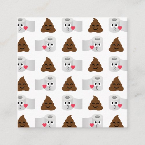 poop emoji and toilet tissue paper enclosure card