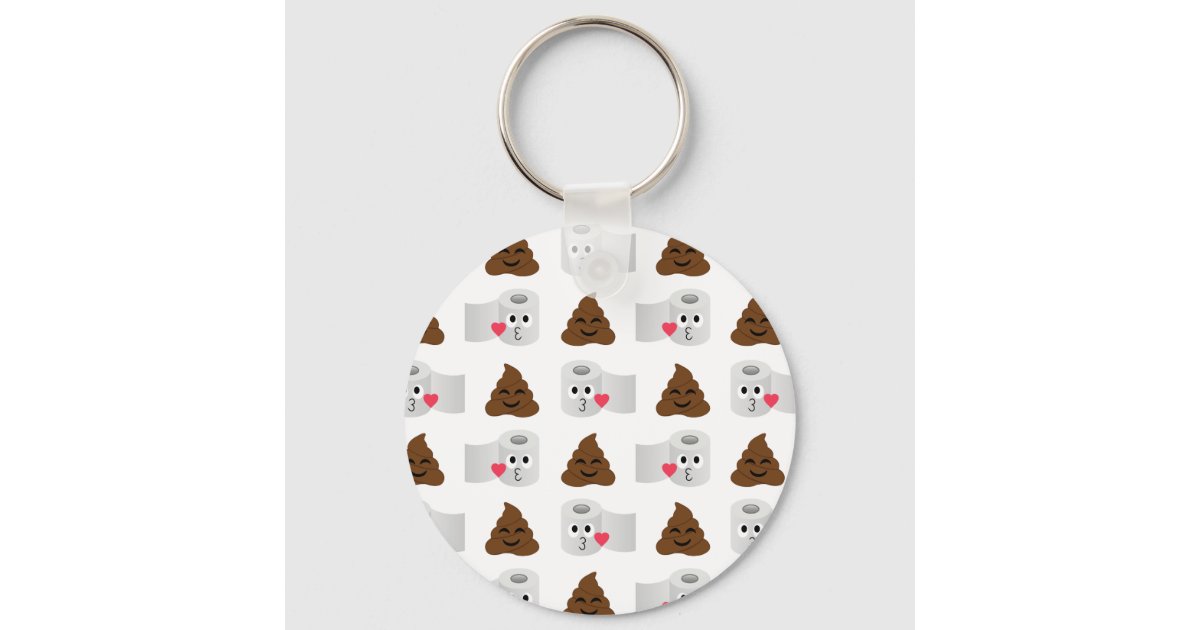 Poop Happens Emoji Keychain