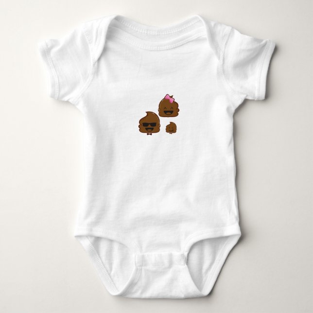 poop emoji baby bodysuit (Front)