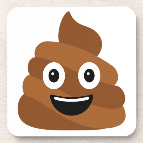 Poop Emoji Beverage Coaster 