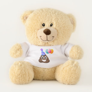 Poop Emoji Birthday Teddy Bear