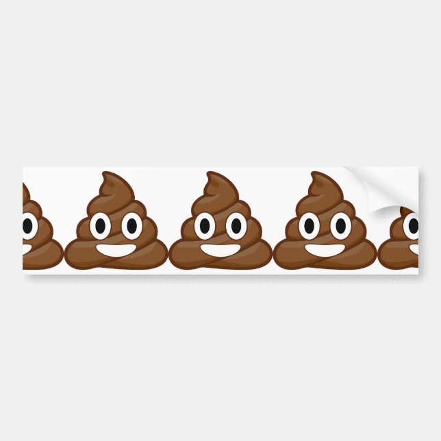 poop emoji bumper sticker (Front)