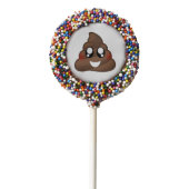 Poop Emoji Chocolate Covered Oreo Pop (Zoomed)