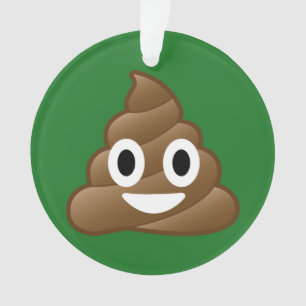 Poop Emoji Christmas Ornament