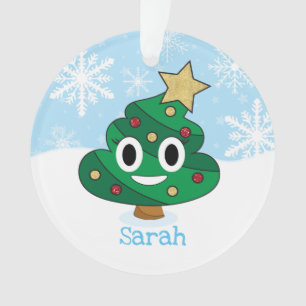 Poop Emoji Christmas Ornament