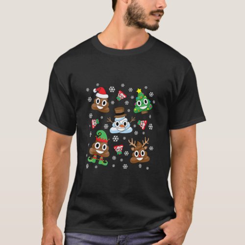 Poop Emoji Christmas Pajama Funny T_Shirt