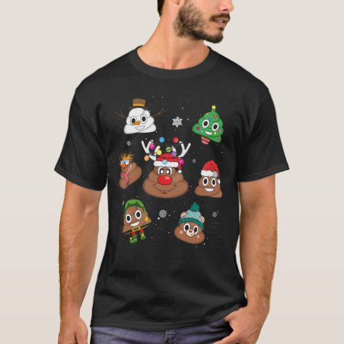 Poop Emoji Christmas Pajama T_Shirt