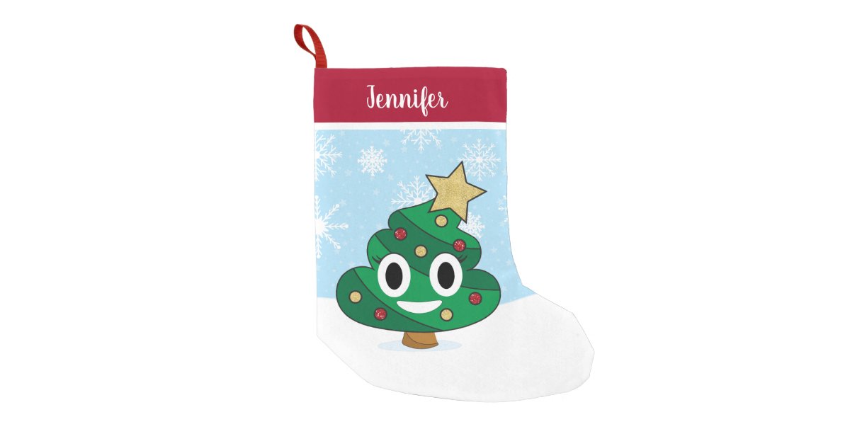 Poop Emoji Christmas Stocking | Zazzle
