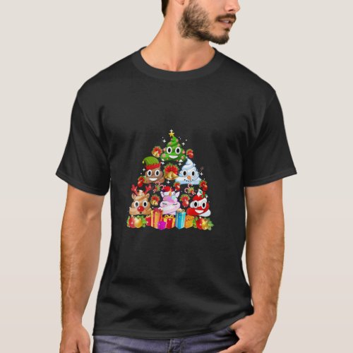 Poop Emoji Christmas Tree Pajama Funny T_Shirt