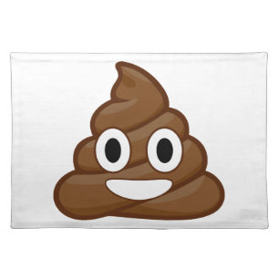 poop emoji cloth placemat