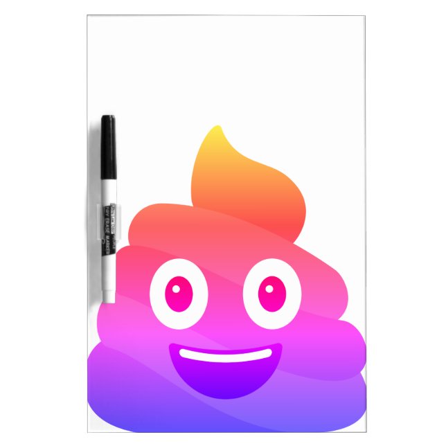 Poop Emoji  Dry Erase Board (Front)