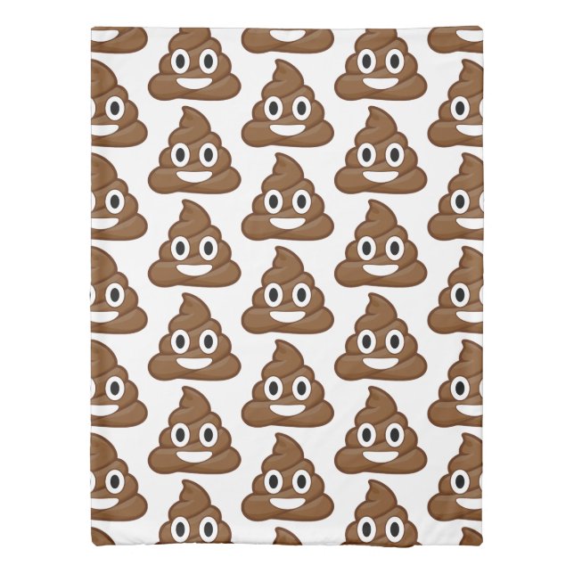 poop emoji duvet cover sheets (Back)
