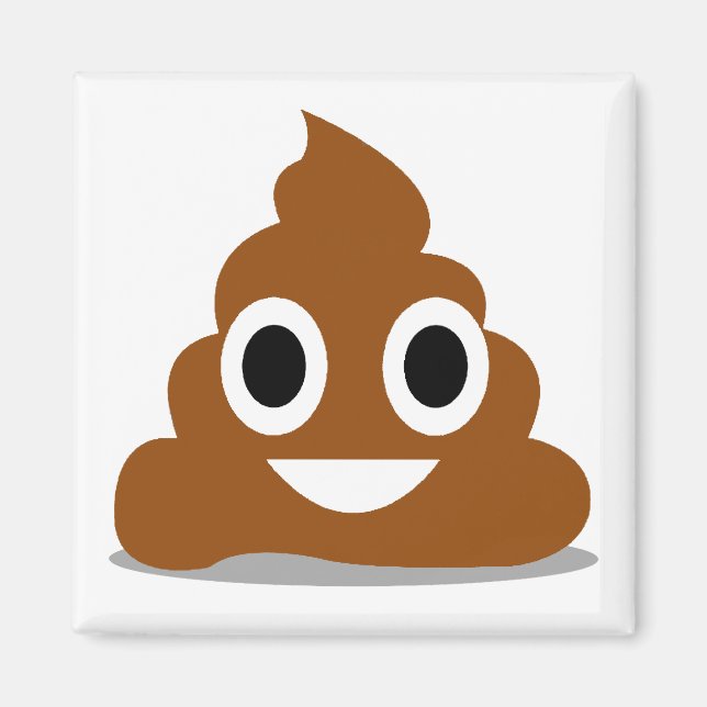 Poop Emoji Emoticon Funny Fridge Magnet (Front)