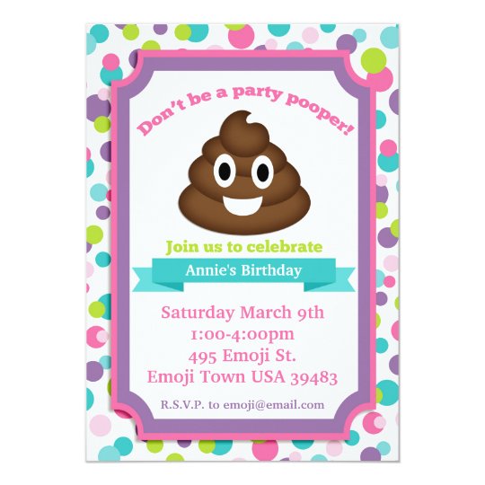 Poop Emoji Invitations 10