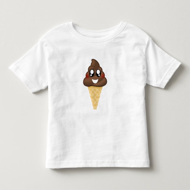 Poop Emoji Ice Cream Cone T-shirt (Front)