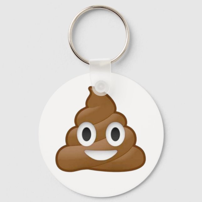 Poop emoji keychain (Front)