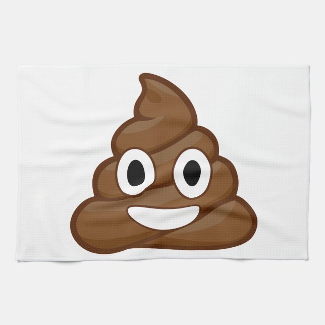 poop emoji kitchen towel (Horizontal)