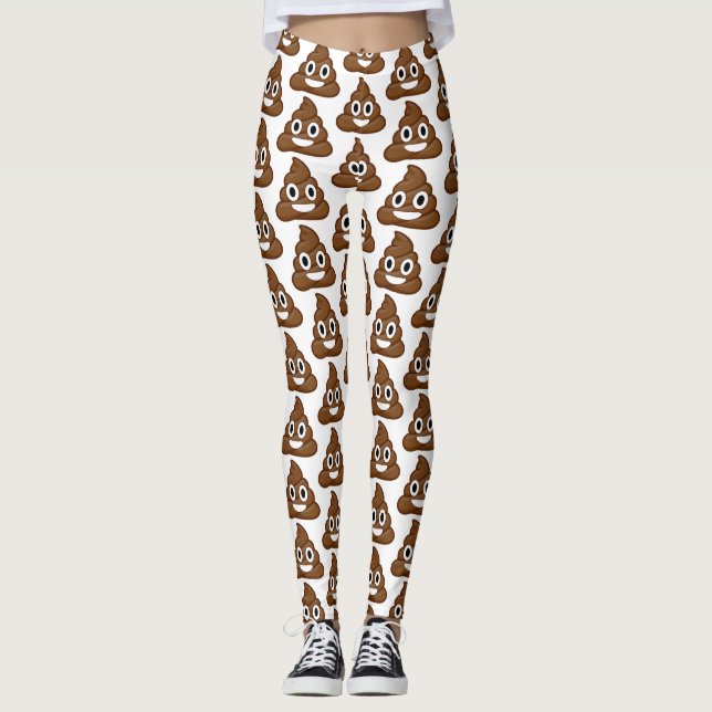poop emoji leggings (Front)