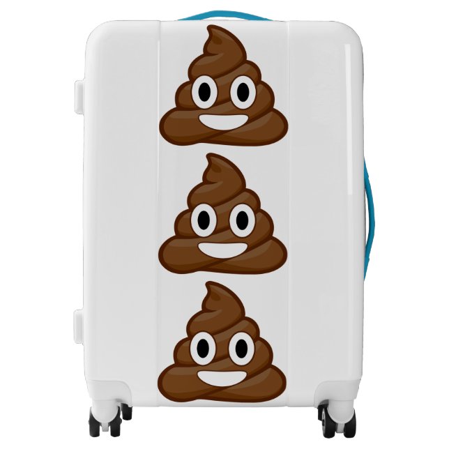 poop emoji luggage (Front)