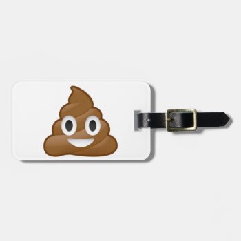 Poop Emoji Luggage Tag by OblivionHead at Zazzle