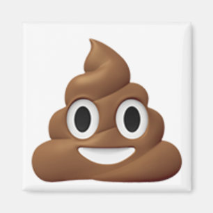 Poop emoji magnet