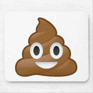 Poop emoji mouse pad