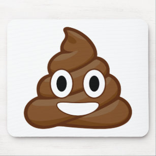 poop emoji mouse pad