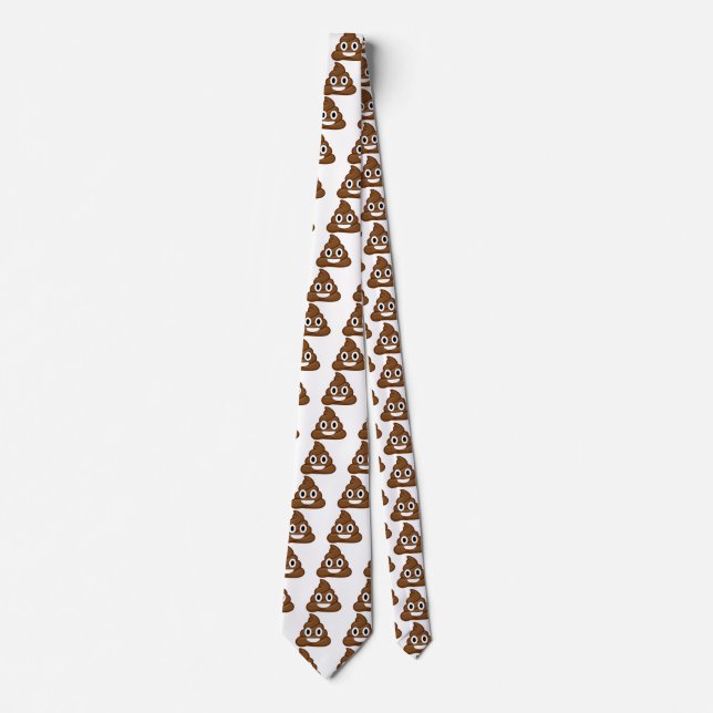 poop emoji neck tie (Front)