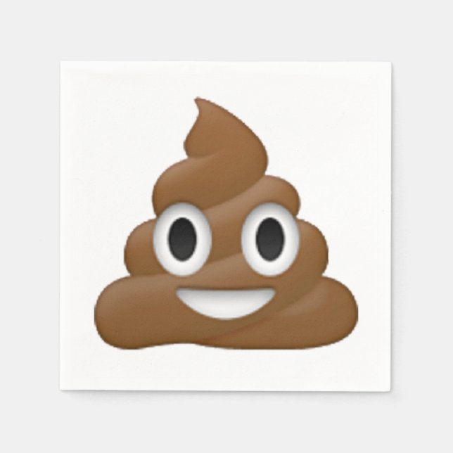 Poop - Emoji Paper Napkins (Front)