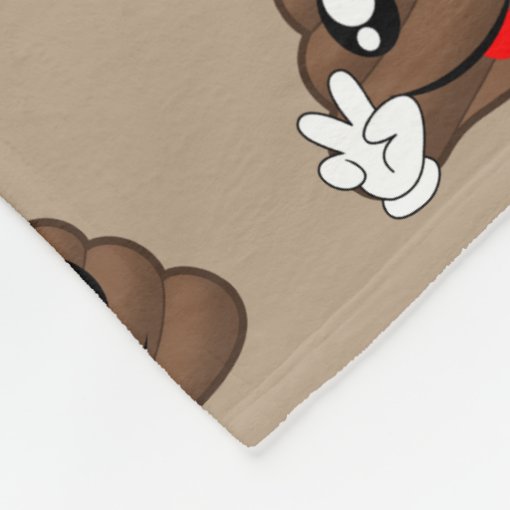 Poop Emoji Peace Sign Hands Fleece Blanket Zazzle