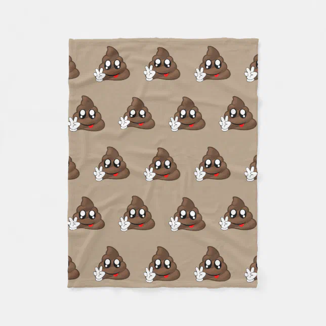 Poop Emoji Peace Sign Hands Fleece Blanket Zazzle