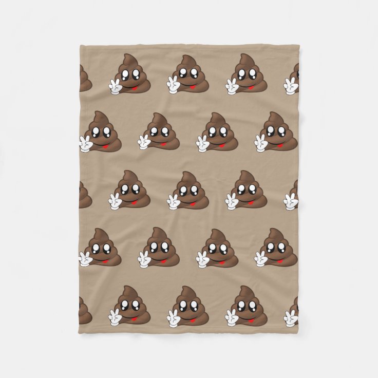 Poop Emoji Peace Sign Hands Fleece Blanket Zazzle