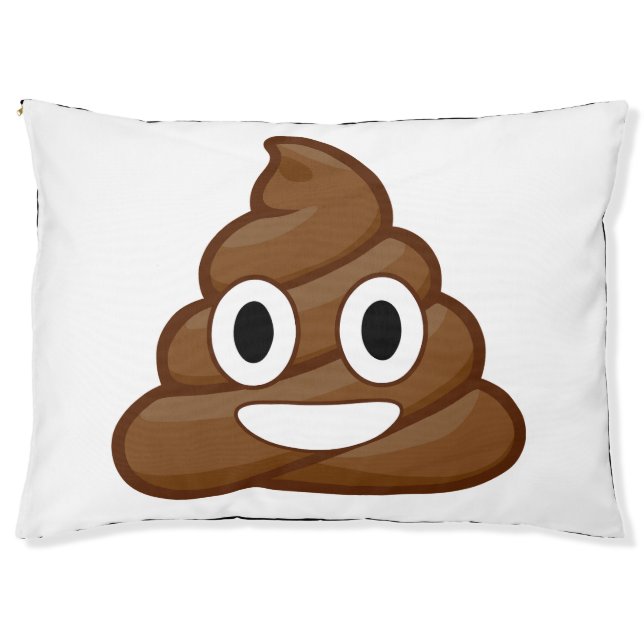 poop emoji pet bed (Front)