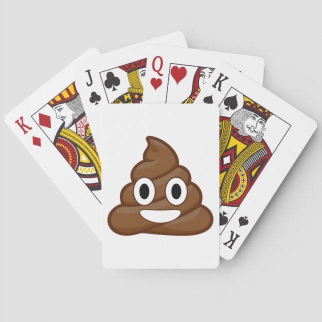 poop emoji poker cards (Back)