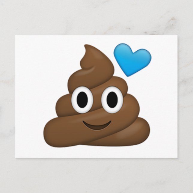 Poop Emoji Postcard (Front)