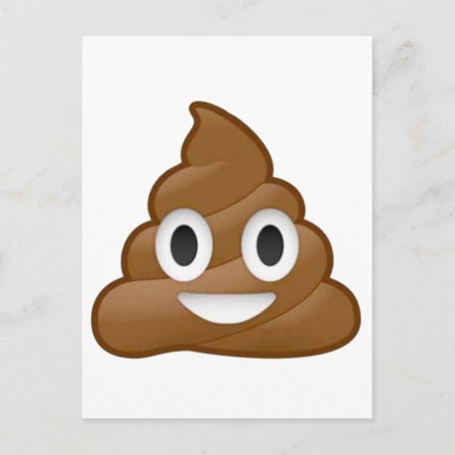 Poop emoji postcard (Front)