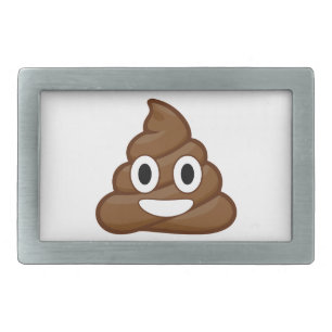 poop emoji rectangular belt buckle