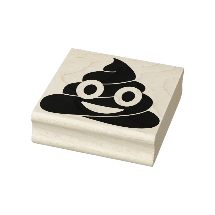 Poop Emoji Rubber Stamp Zazzle