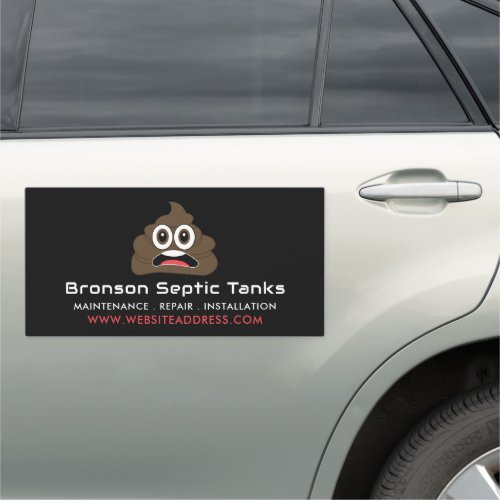 Poop Emoji Septic Company Septic Engineer Car Magnet