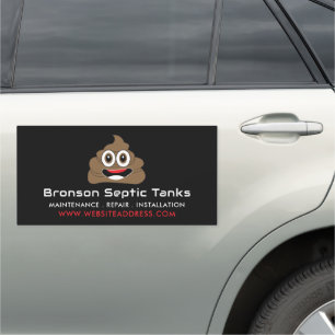 Poop Emoji, Septic Company, Septic Engineer Car Magnet