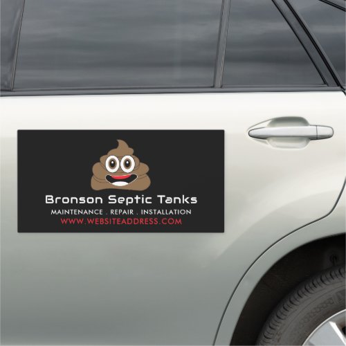 Poop Emoji Septic Company Septic Engineer Car Magnet