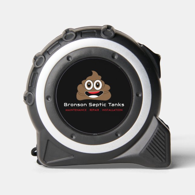 Poop Emoji, Septic Company, Septic Engineer Tape Measure (Front)