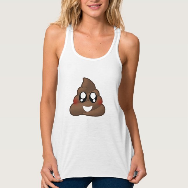 Poop Emoji Tank Top (Front)