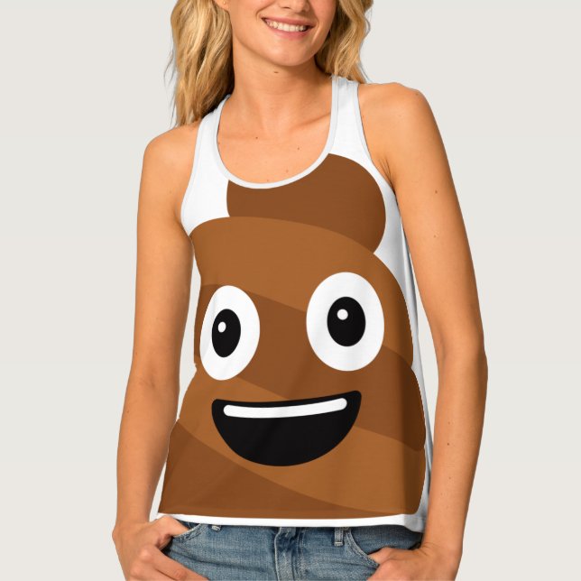 Poop Emoji Tank Top (Front)