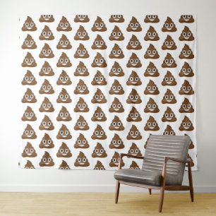 Poop emoji tapestry